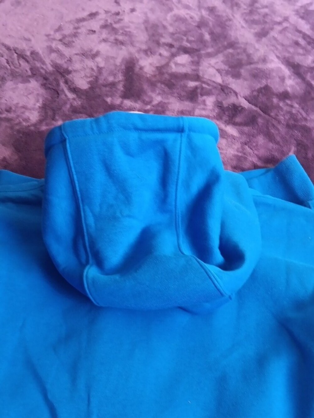 Nike Blue Pullover Hoodie with White Swoosh - Picture 3 of 4